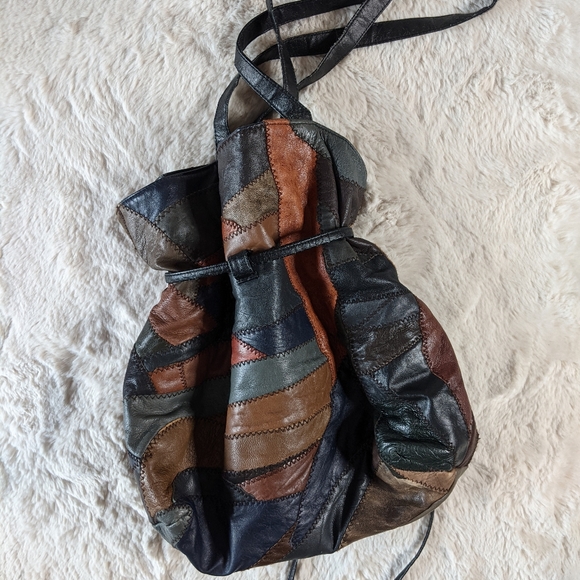 Vintage Patchwork Bucket Tote - Picture 2 of 3